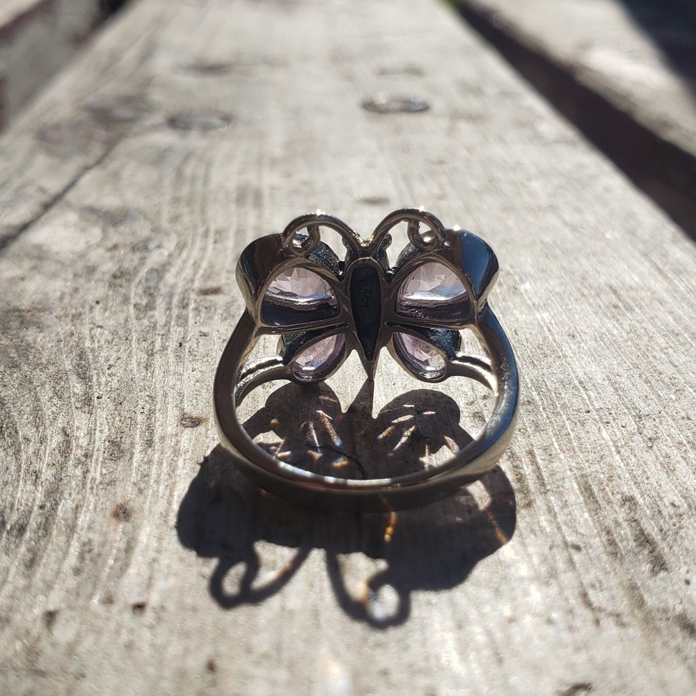 Amethyst Butterfly Ring ~ Solid 925 Silver ~ Natu… - image 8